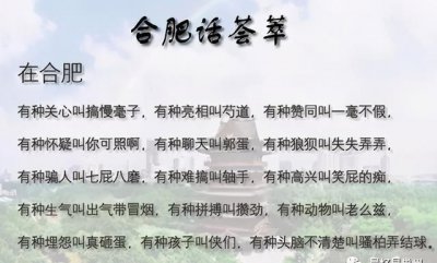 ​巢湖方言土话（安徽巢湖方言杂谈）