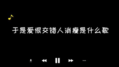于是爱恨交错人消瘦是什么歌（于是爱恨交错人消瘦哪一首歌的歌词）