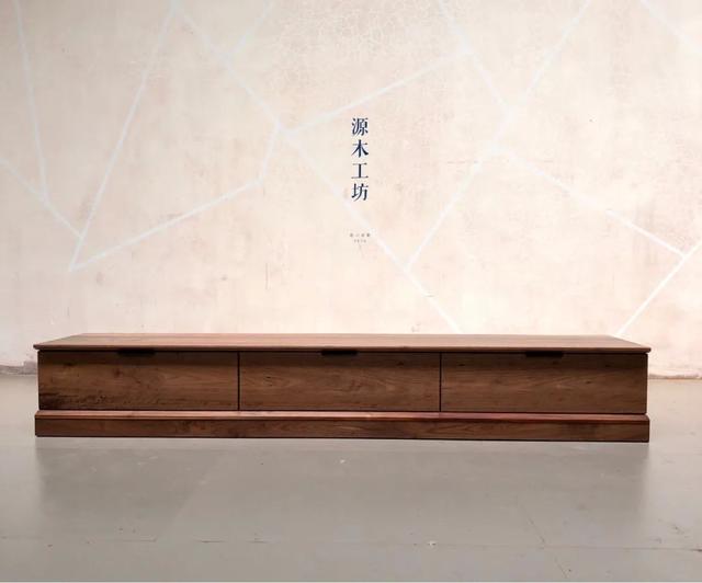 极简轻奢黑胡桃木实木家具（共生形态越朴素越高级极简黑胡桃木定制家具）(7)