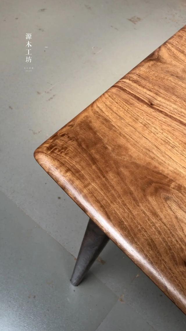 极简轻奢黑胡桃木实木家具（共生形态越朴素越高级极简黑胡桃木定制家具）(29)
