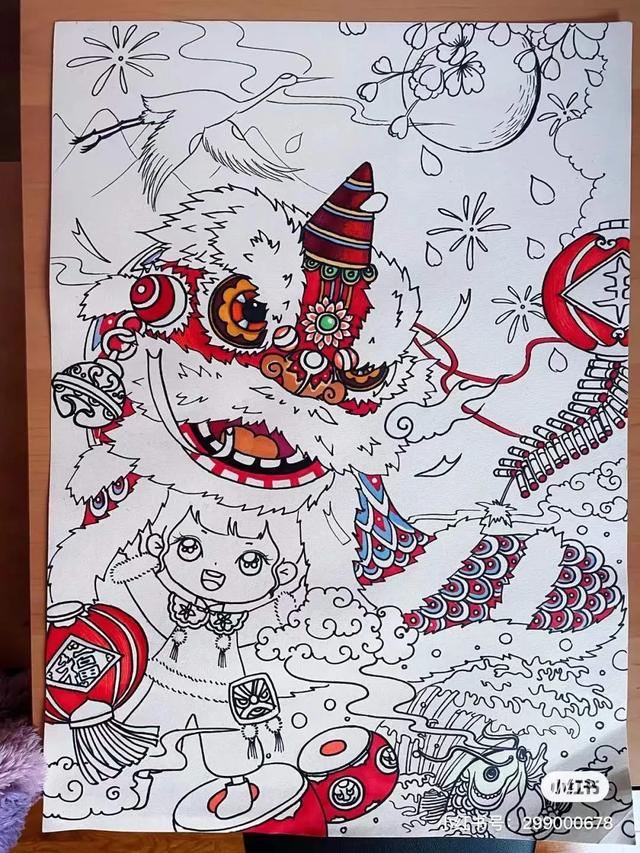 简单而又漂亮的元旦画（60张童趣十足的元旦）(15)