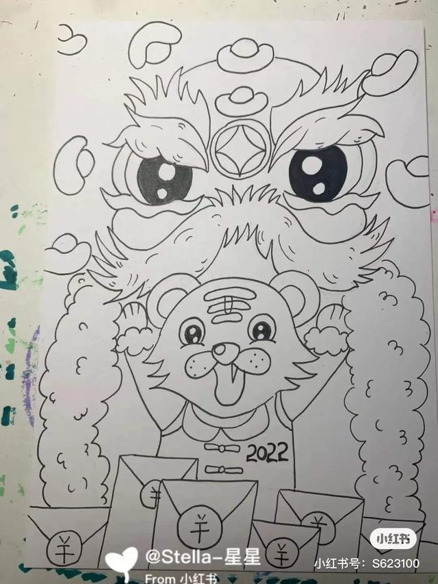 简单而又漂亮的元旦画（60张童趣十足的元旦）(26)