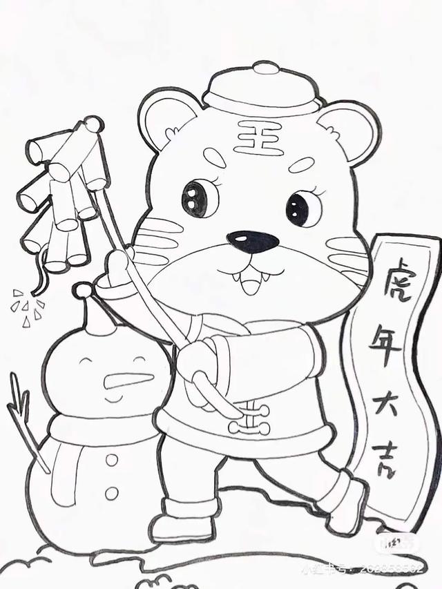 简单而又漂亮的元旦画（60张童趣十足的元旦）(3)
