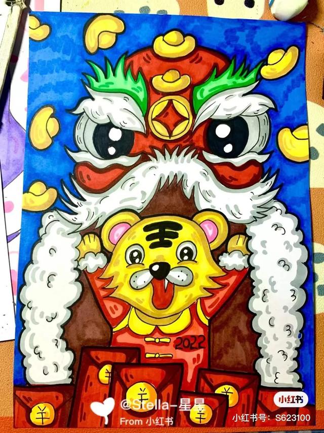 简单而又漂亮的元旦画（60张童趣十足的元旦）(27)