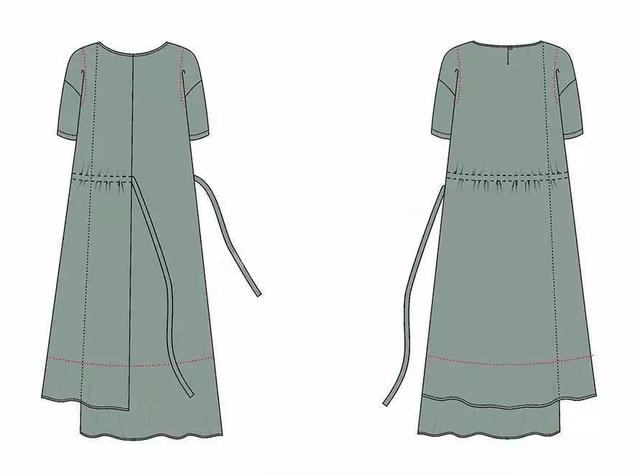服装平面款式图画法（款式设计服装款式图正背面）(41)