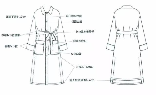 服装平面款式图画法（款式设计服装款式图正背面）(3)