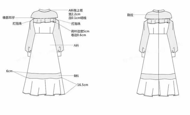 服装平面款式图画法（款式设计服装款式图正背面）(23)