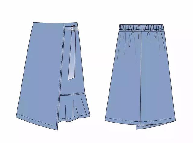 服装平面款式图画法（款式设计服装款式图正背面）(39)