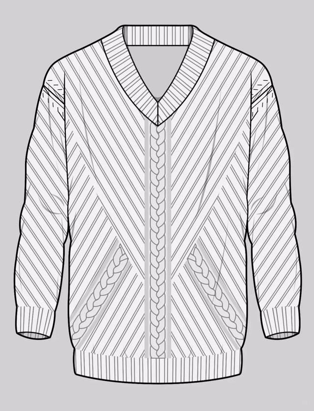 服装平面款式图画法（款式设计服装款式图正背面）(56)
