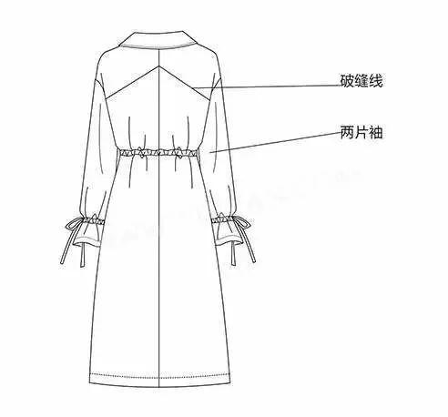 服装平面款式图画法（款式设计服装款式图正背面）(26)