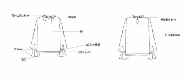 服装平面款式图画法（款式设计服装款式图正背面）(16)