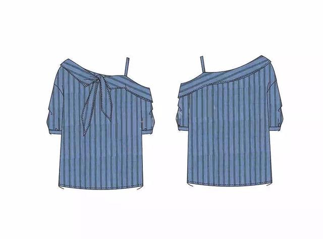 服装平面款式图画法（款式设计服装款式图正背面）(37)