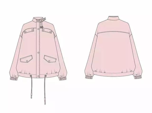 服装平面款式图画法（款式设计服装款式图正背面）(17)