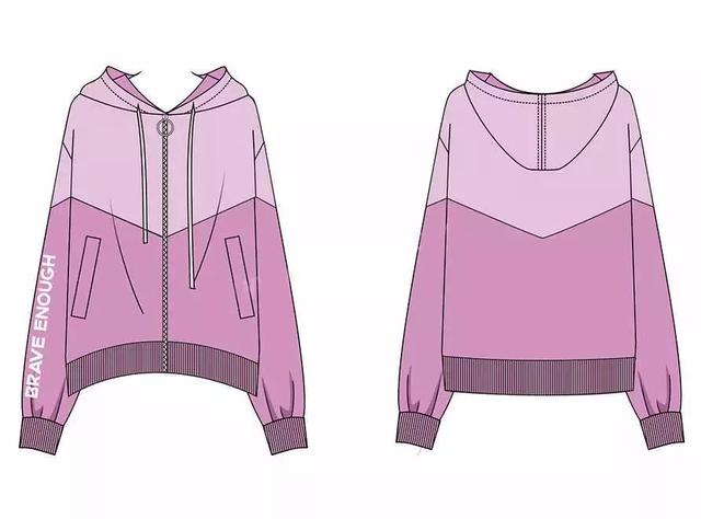 服装平面款式图画法（款式设计服装款式图正背面）(13)