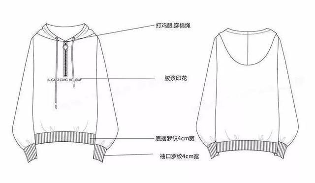 服装平面款式图画法（款式设计服装款式图正背面）(36)