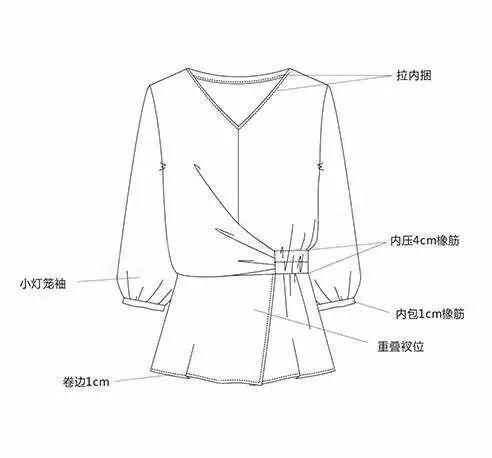 服装平面款式图画法（款式设计服装款式图正背面）(45)