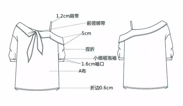 服装平面款式图画法（款式设计服装款式图正背面）(38)