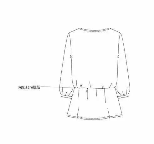 服装平面款式图画法（款式设计服装款式图正背面）(46)