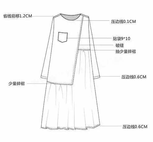 服装平面款式图画法（款式设计服装款式图正背面）(33)
