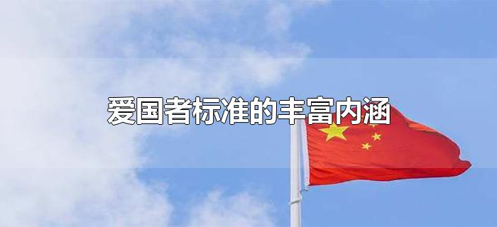 爱国者标准的丰富内涵