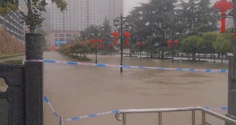 陕西北部遭遇大暴雨（强降雨致陕西这里主城区被淹）(2)