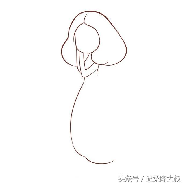 美人鱼怎么画简笔画又漂亮又可爱（一步一步教你画美人鱼）(4)