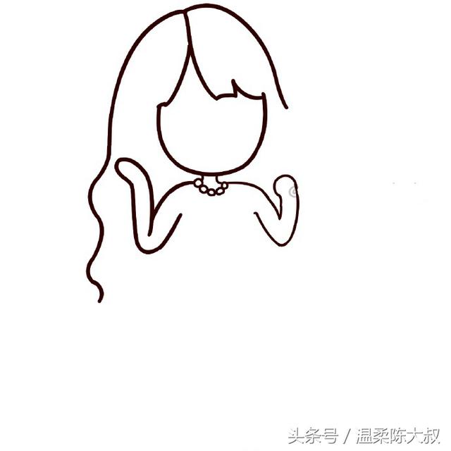 美人鱼怎么画简笔画又漂亮又可爱（一步一步教你画美人鱼）(11)