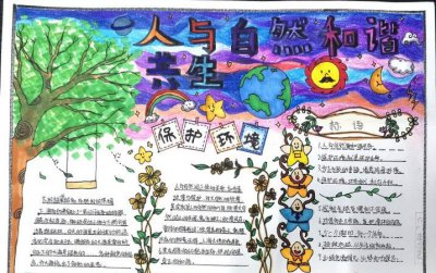 ​人与自然和谐共生手抄报内容，人与自然和谐共生我们能做什么？