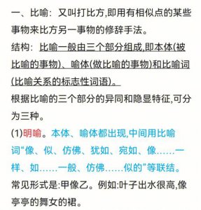 ​比喻的作用有哪些（比喻有哪些作用）