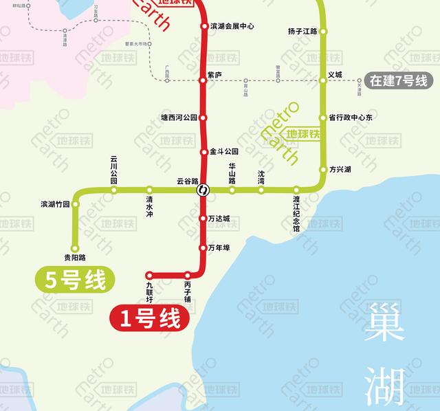合肥25条轨道交通线路图（合肥轨道交通运营）(5)