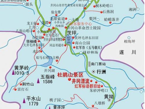 井冈山地图全图，井冈山地图全图高清版大图-第1张图片-