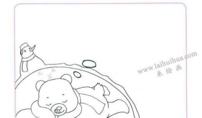 ​冬眠熊简笔画,熊的简笔画