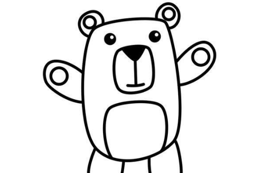 冬眠熊简笔画,熊的简笔画图5