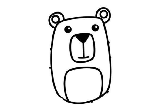 冬眠熊简笔画,熊的简笔画图3