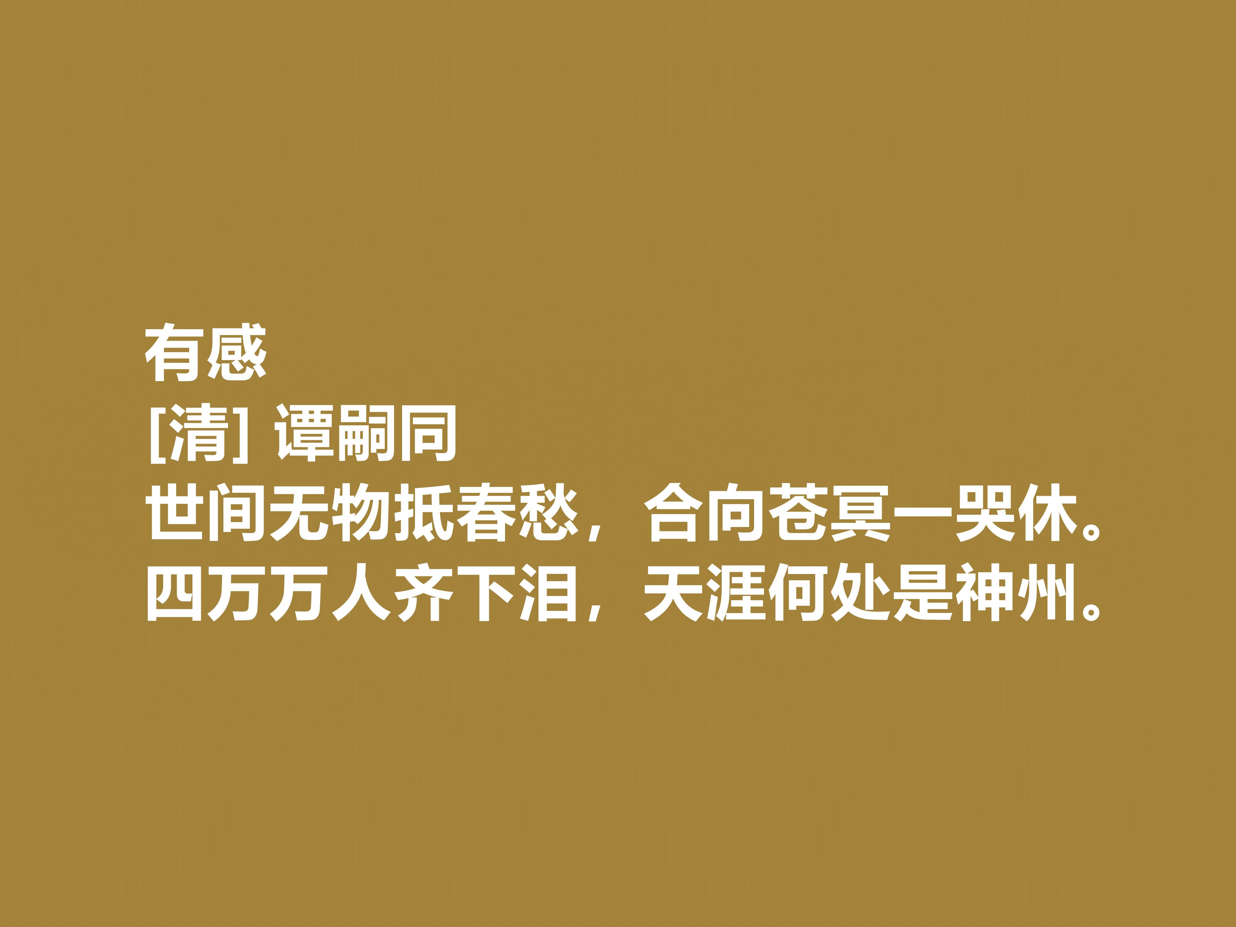 谭嗣同简介及代表作品（我国大思想家，谭嗣同十首诗作，凸显爱国主义情操，细品深受感触）