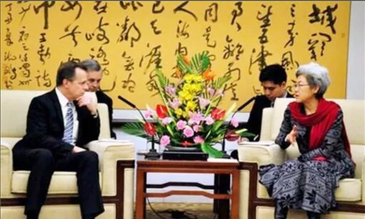 “最美外交官”傅莹：69岁风姿依旧，满头白发下有藏不住的优雅