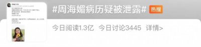 ​周海媚抢救病历疑遭泄漏，警方介入！