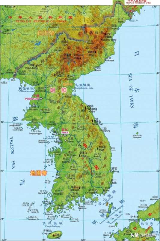 朝鲜地图(中国有哪八个海上邻国？)