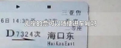 ​无座可以随便去车厢吗 无座票上车可以随便去哪节车厢吗