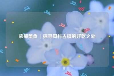 ​浓郁美食 | 探寻周村古镇的好吃之处