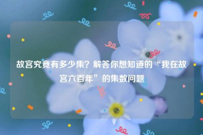​故宫究竟有多少集？解答你想知道的“我在故宫六百年”的集数问题