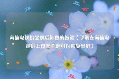 ​海信电视机黑屏后恢复的按键（了解在海信电视机上按哪个键可以恢复黑屏）