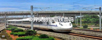 ​高铁D开头是啥意思 车票d开头的是不是高铁