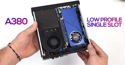 ​全球第一次！撼与将Intel A380做成了单插槽刀卡