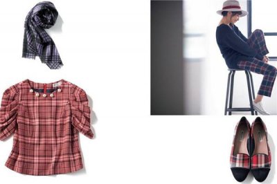 ​秋季格纹衣服的搭配图片