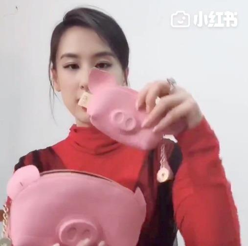 黄圣依小红书晒本命年萌猪装备，时尚喜庆获追捧!