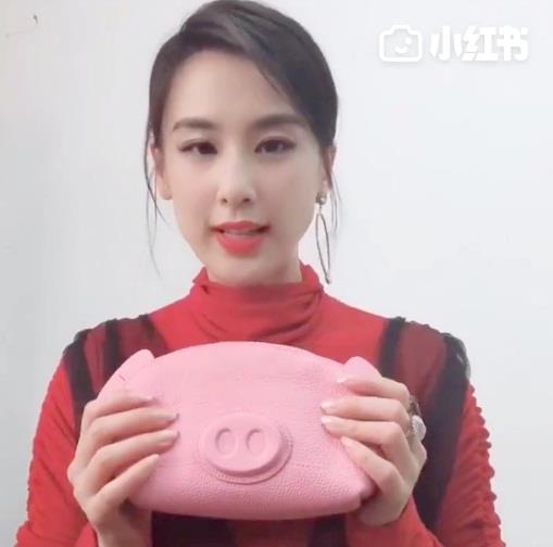 黄圣依小红书晒本命年萌猪装备，时尚喜庆获追捧!