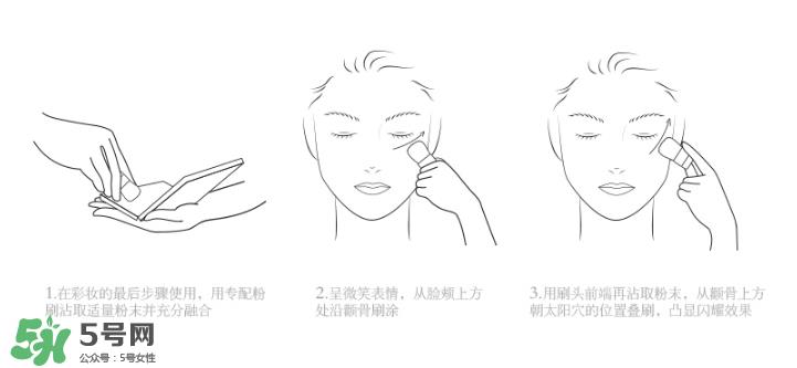 CPB高光粉的用法图解 CPB高光粉怎么用