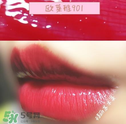 欧莱雅唇釉901平价斩男色试色_试色图