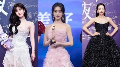 ​关晓彤终于脱土成功！红毯造型美成黑天鹅！